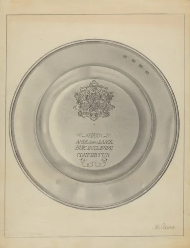 Silver Christening Bowl by Horace Reina, index of american design, 1936
