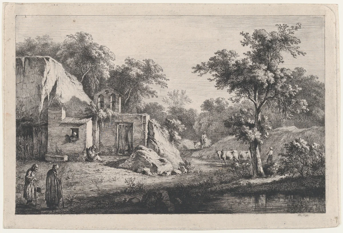 The Little Hermitage by Jean Jacques de Boissieu, print, 1793
