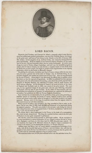Lord Bacon by William Holl, print, 1771-1838