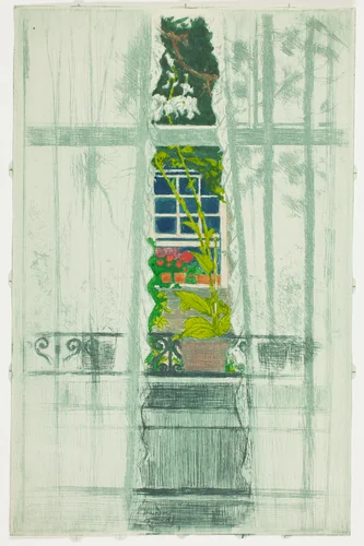A Window Seen Through a Window by Theodore Roussel, print, 1897