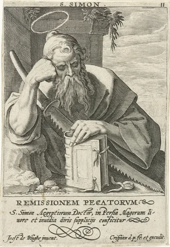 Apostel Simon by Unknown, print, 1594