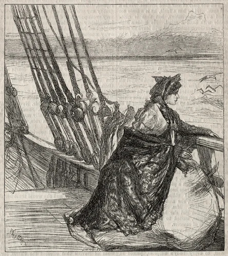 The Major's Daughter: Clara Vinrace's Farewell to her Father by James McNeill Whistler, print, 1862