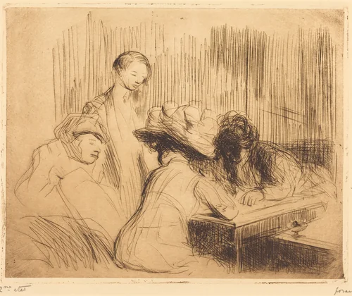 Un caboulet à montmartre (A Dive at Montmartre) by Jean-Louis Forain, print, 1909