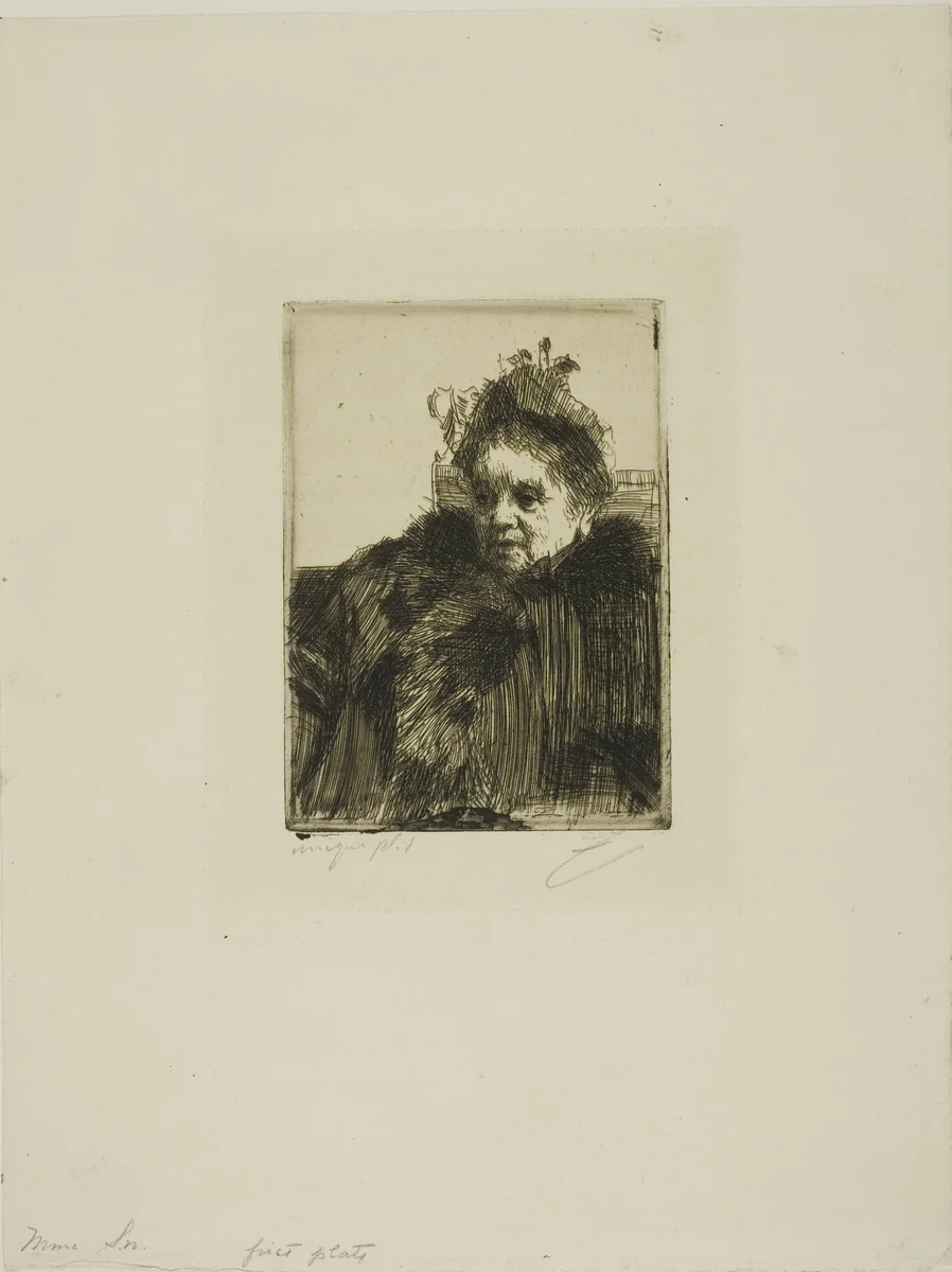 Mme Simon I by Anders Zorn, print, 1891