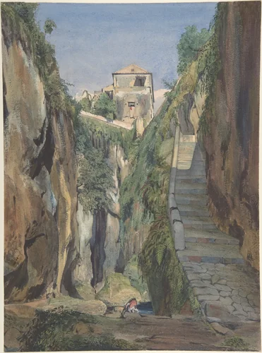 A Glen in Sorrento by Thomas Hartley Cromek, drawing, 1825-1873