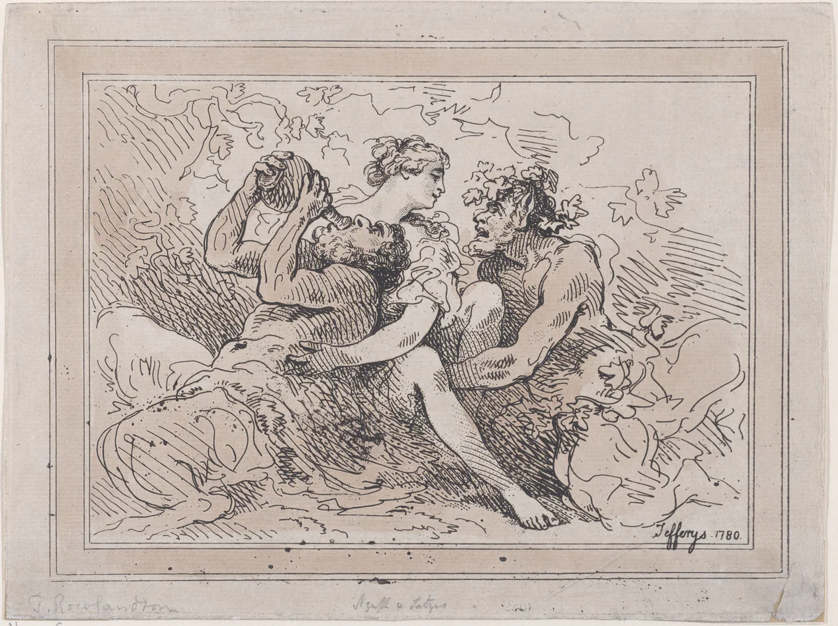 Bacchants by Thomas Rowlandson, print, 1786