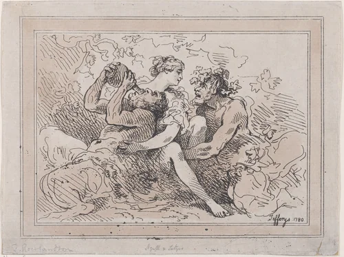 Bacchants by Thomas Rowlandson, print, 1786
