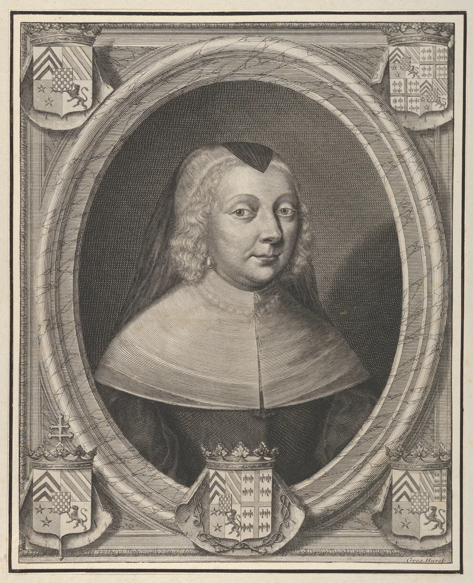 Marguerite de Montmorency, duchesse de Ventadour by Grégoire Huret, print, 1720-1760