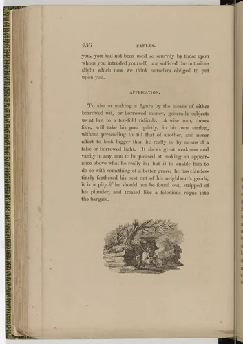 Tailpiece (page 256) from The Fables of Aesop by Thomas Bewick, illustrated book, 1818