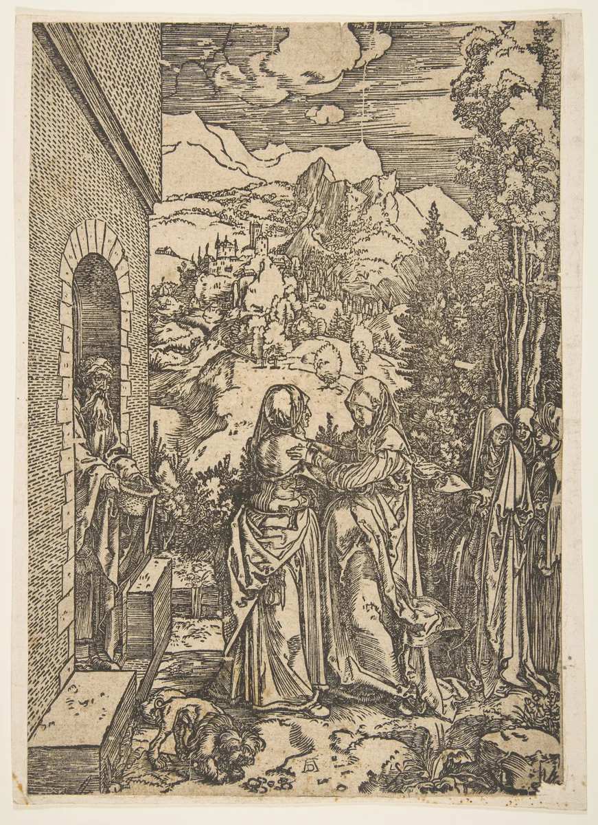 The Visitation, from "The Life of the Virgin" (copy) by Albrecht Dürer, print, 1505-1515