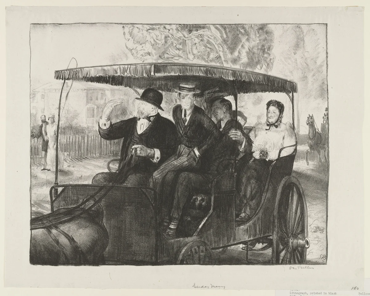 Sunday, 1987 by George Bellows, print, 1921