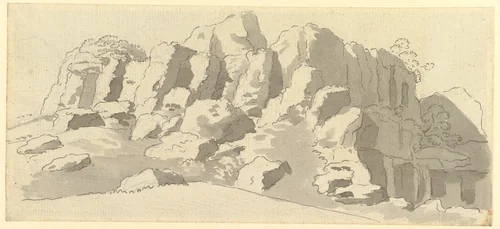 Design for rock-work at Virginia Water, Windsor Great Park by Thomas Sandby, drawing, 1780-1790