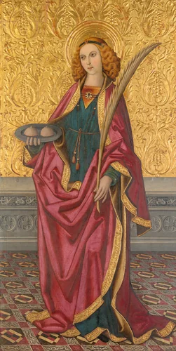 Saint Agatha by Vergós Workshop, painting, 1492-1505