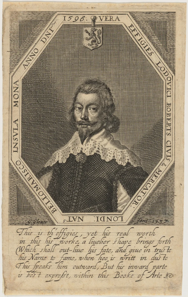 Lewis Roberts by George Glover, print, 1637