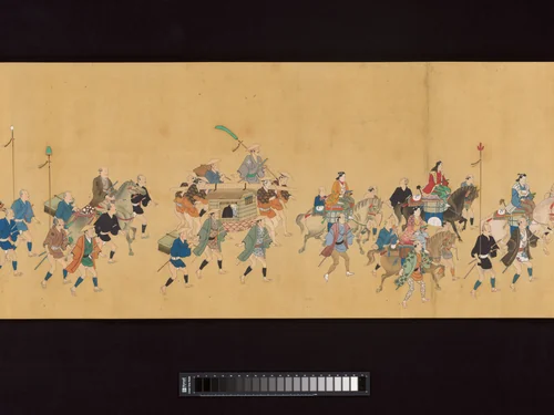 Daimyo Procession to Edo by Hishikawa School, painting, 1690-1710