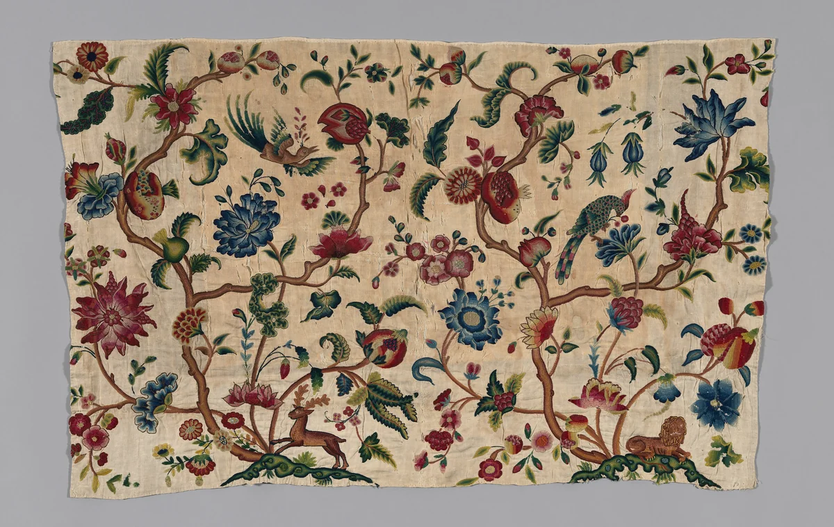 Portion from a Valance by England, textile, 1701-1725