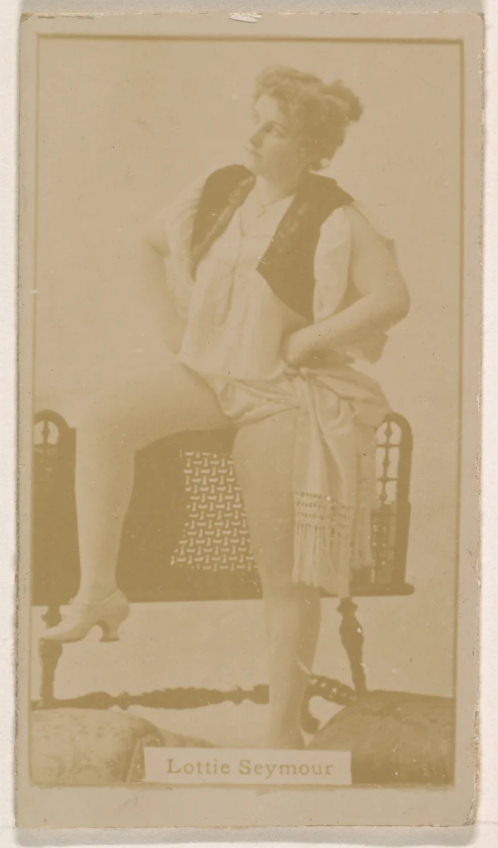 Lottie Seymour, from the Actresses series (N245) issued by Kinney Brothers to promote Sweet Caporal Cigarettes by Kinney Brothers Tobacco Company, photograph, 1890