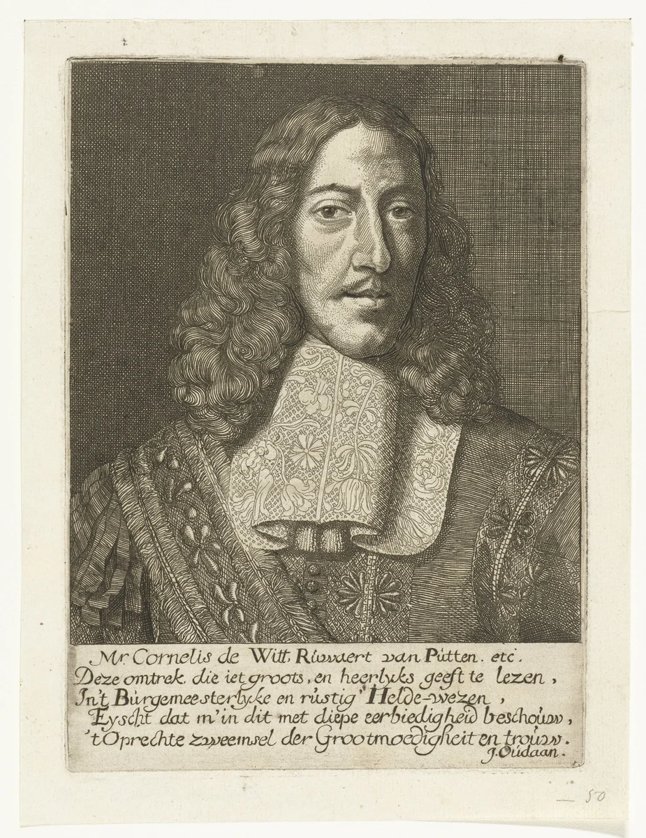 Portret van Cornelis de Witt by Samuel van Hoogstraten, print, 1648-1677