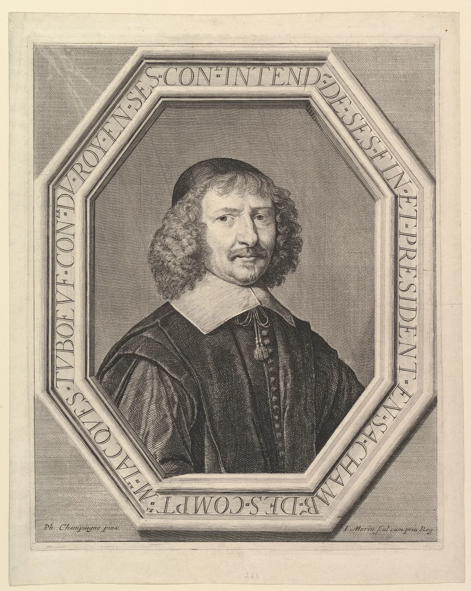 Jacques Tuboeuf, intendant des finances by Jean Morin, print, 1605-1650