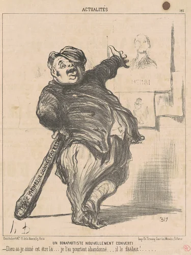 Un Bonapartiste nouvellement converti by Honoré Daumier, print, 1851