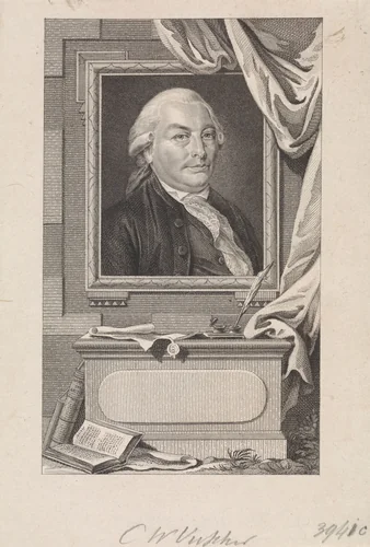 Portret van Carel Wouter Visscher by Reinier Vinkeles, print, 1786-1809
