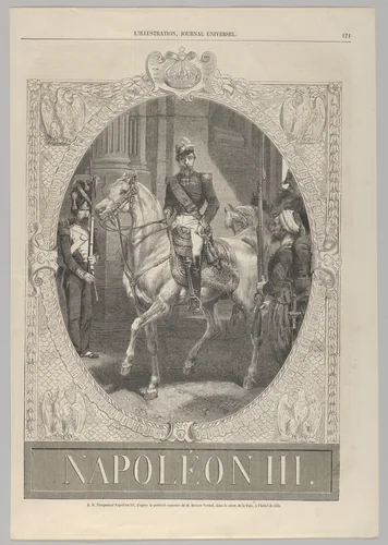 Napoléon III, from "L'Illustration" by anonymous, print, 1856