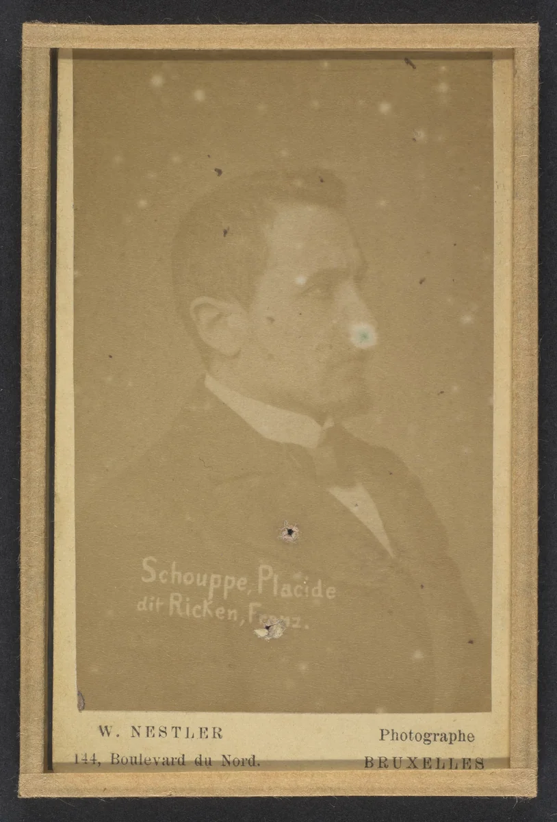 Schouppe. Placide. (dit Ricken, Franz). by Alphonse Bertillon, photograph, 1889-1894