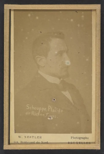 Schouppe. Placide. (dit Ricken, Franz). by Alphonse Bertillon, photograph, 1889-1894