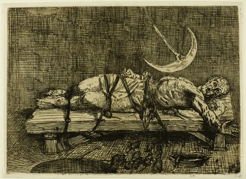 The Pit and the Pendulum, second Plate by Alphonse Legros, print, 1861