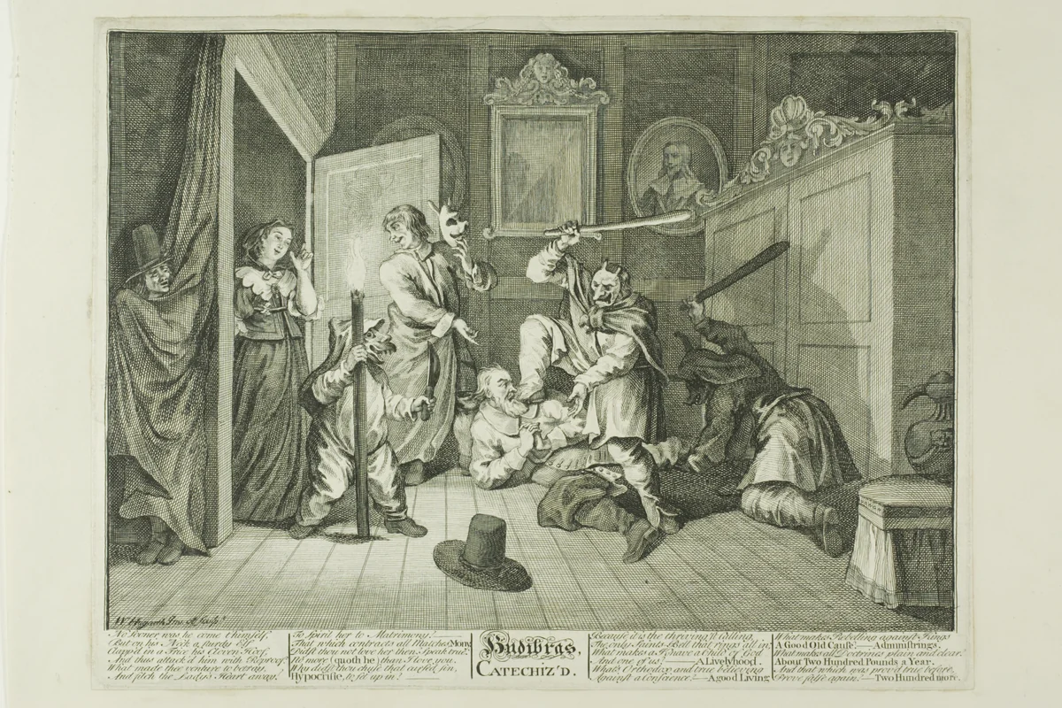 Hudibras Catechized, plate nine from Hudibras by William Hogarth, print, 1725-1726