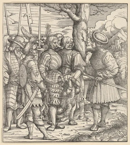 The Skill of the White King Dealing with Different Nations in Wartime, from "Der Weisskunig" by Hans Burgkmair, print, 1514-1600