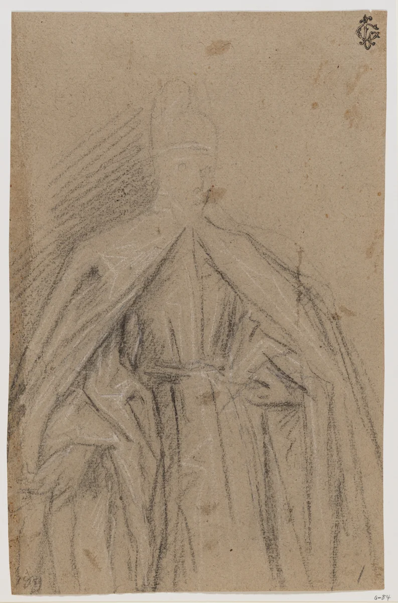 Study for a Portrait of a Doge by Tintoretto, drawing, 1575-1600