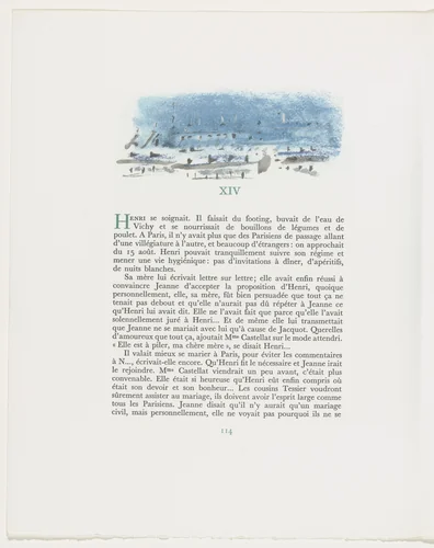 Headpiece (page 114) from Mille Regrets (A Thousand Regrets) by Christian Bérard, illustrated book, 1947