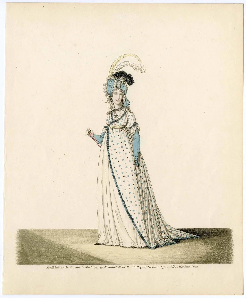 Fashion plate by Nicolaus Heideloff, artwork, 1795