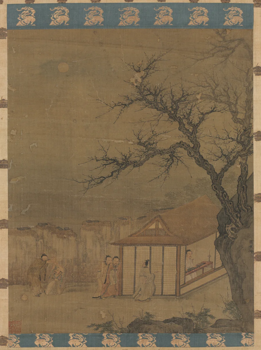 Listening to the Qin by Tang Yin (唐寅), painting, 1470-1523