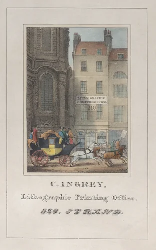 Trade Card for C. Ingrey, Lithographic Printer by anonymous, print, 1800-1900