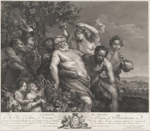The Triumph of Silenus by Nicolas de Launay, print, 1775-1778