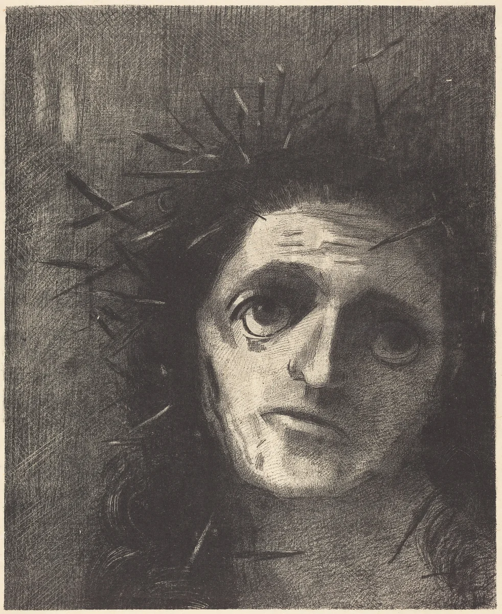 Christ by Odilon Redon, print, 1887