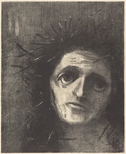 Christ by Odilon Redon, print, 1887