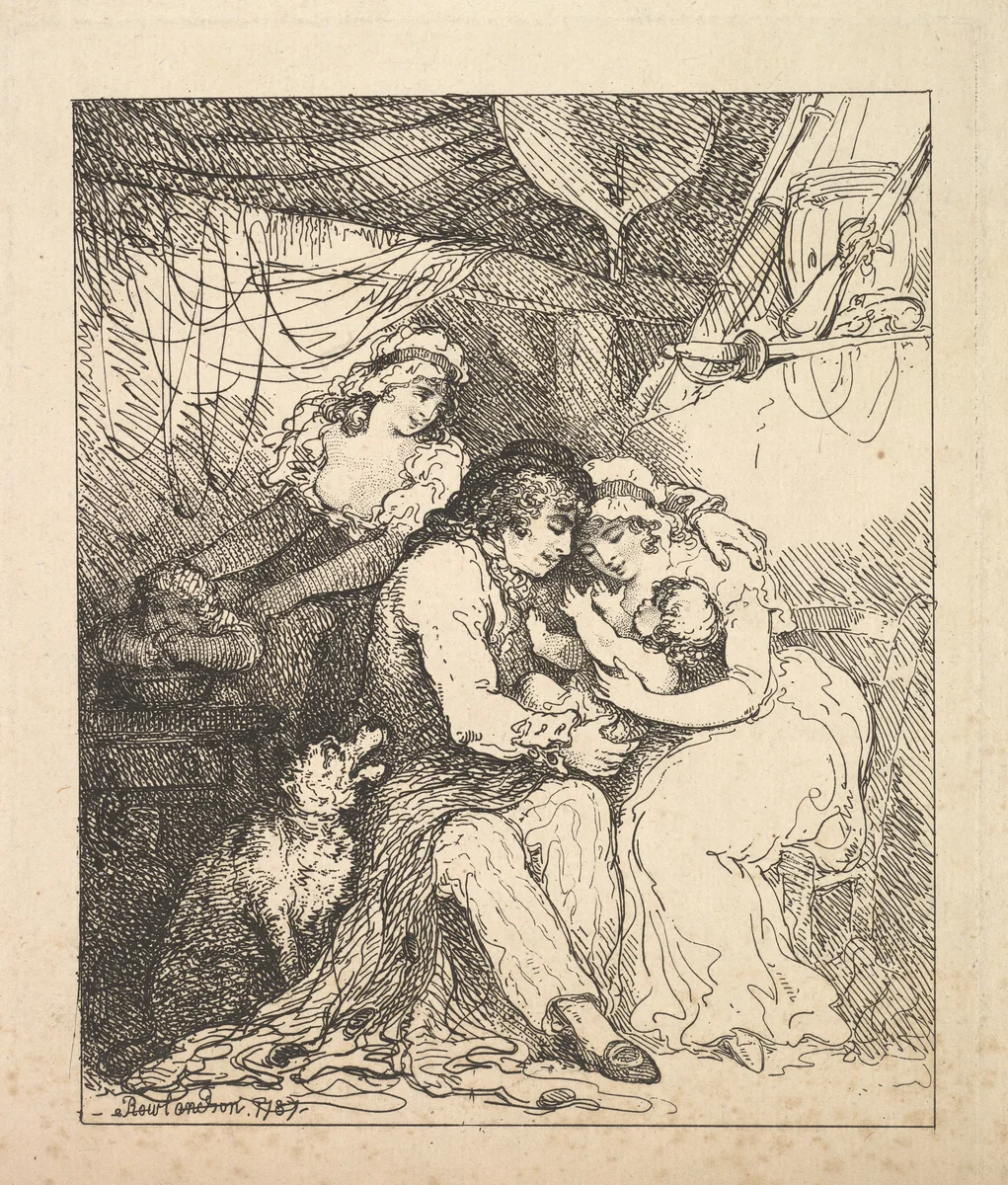 A Sailor's Family by Thomas Rowlandson, print, 1787