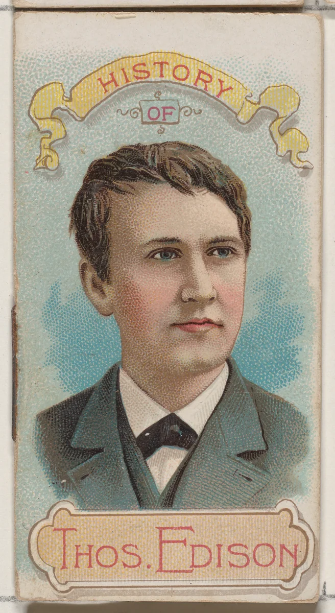 History of Thomas Alva Edison, from the Histories of Poor Boys and Famous People series of booklets (N79) for Duke brand cigarettes by W. Duke, Sons & Co., print, 1888