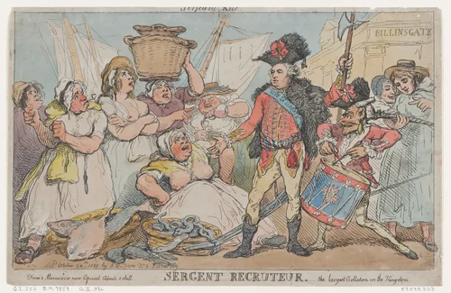 Sergent Recruteur by Thomas Rowlandson, print, 1789