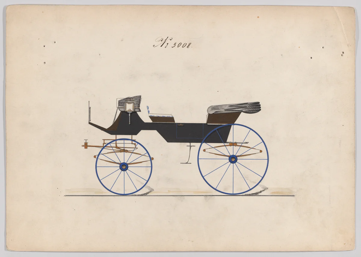 Phaeton #3008 by Brewster & Co., drawing, 1874