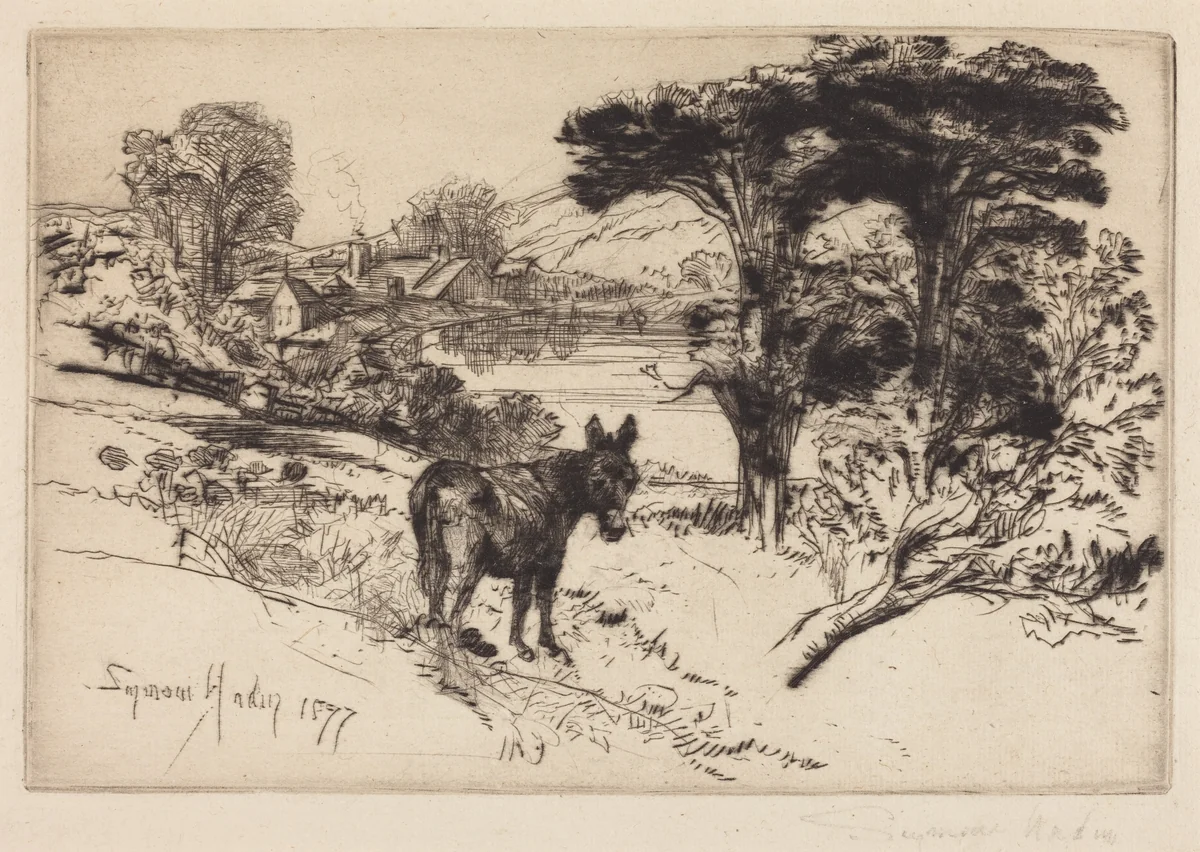 Challow Farm by Francis Seymour-Haden, print, 1877