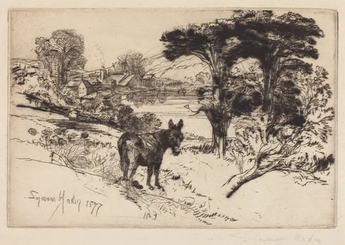 Challow Farm by Francis Seymour-Haden, print, 1877