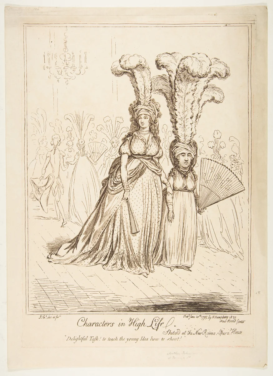 Characters in High Life by James Gillray, print, 1795
