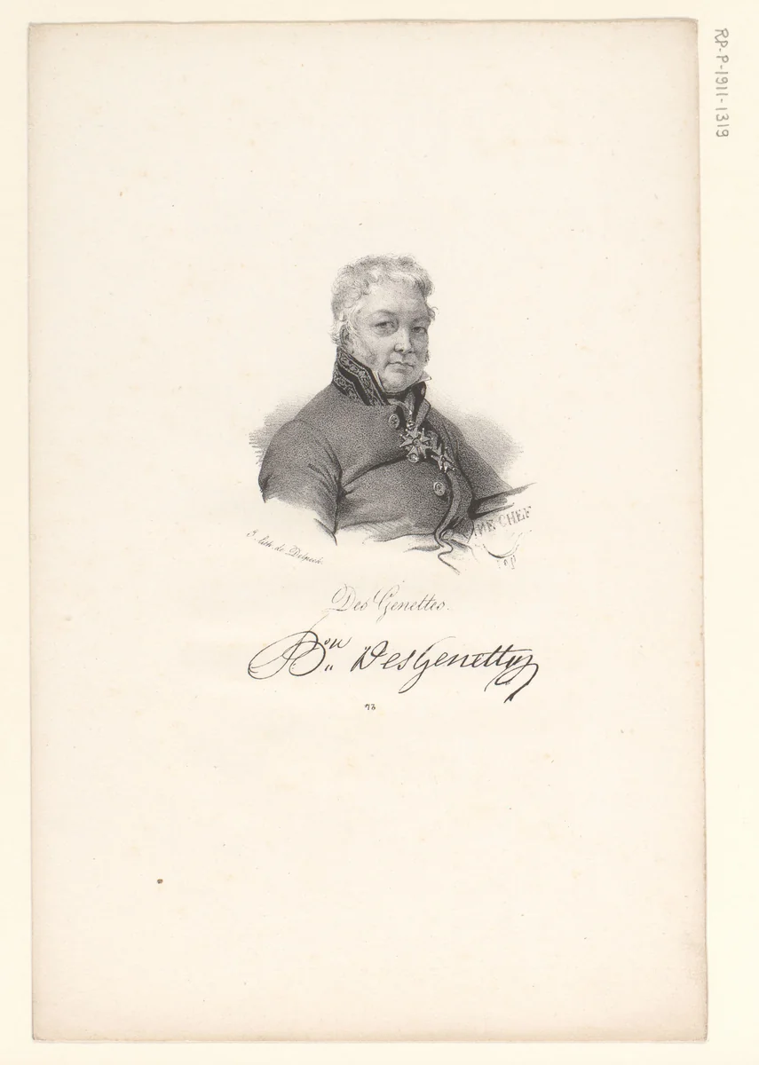 Portret van René-Nicolas Dufriche Desgenettes by anonymous, print, 1818-1842