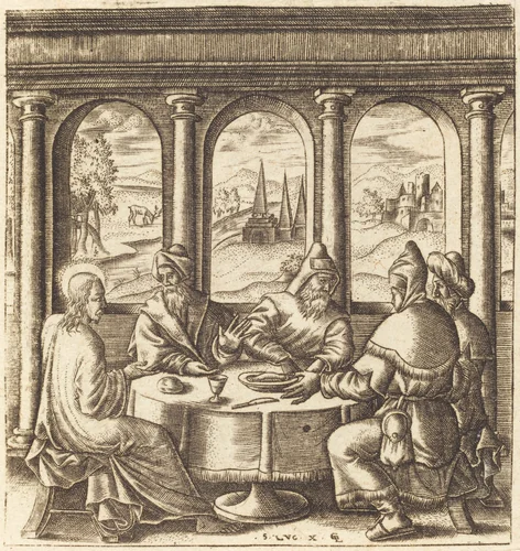 Christ Teaching by Léonard Gaultier, print, 1576-1580