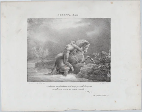 Mazeppa by Théodore Gericault, print, 1823