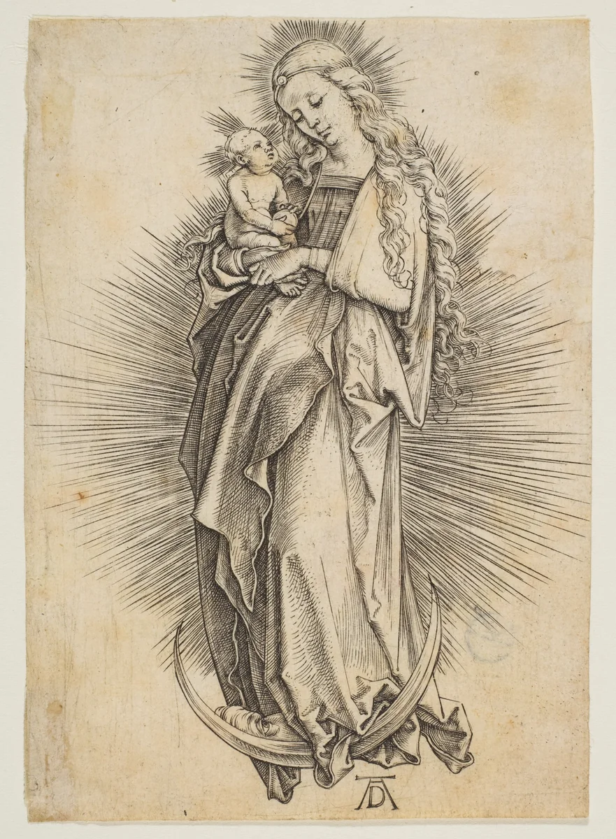The Virgin on the Crescent by Albrecht Dürer, print, 1499